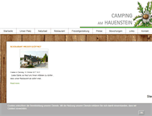 Tablet Screenshot of campingamhauenstein.de